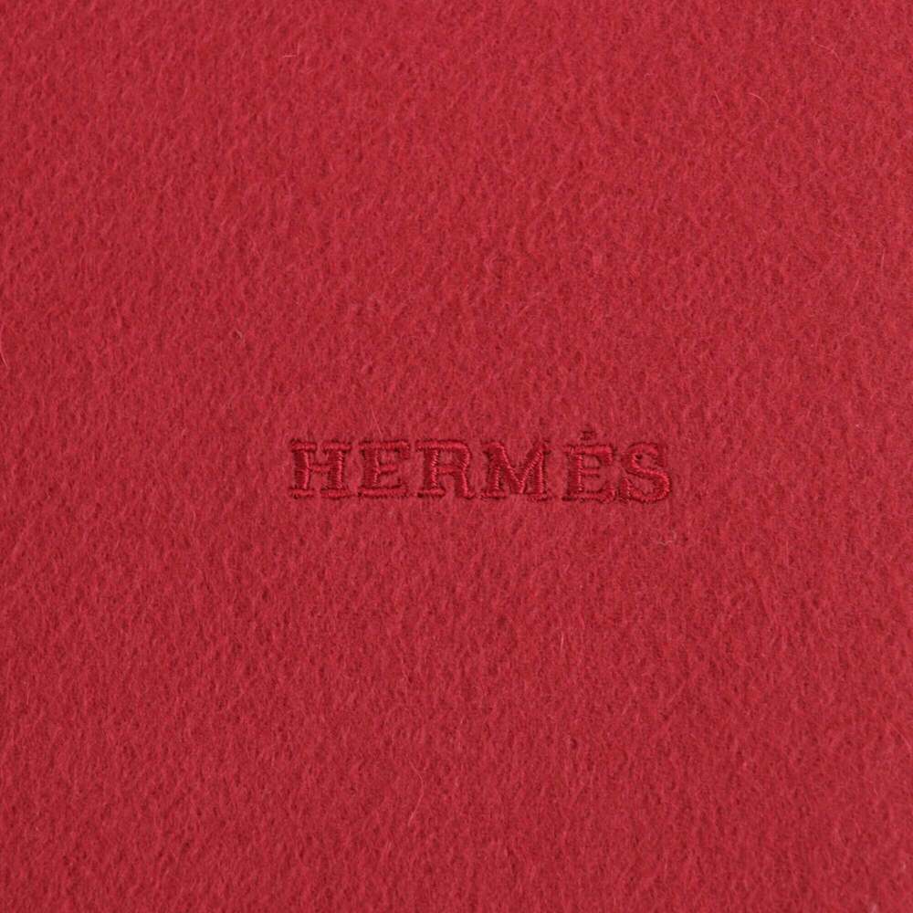 HERMES Authentic Red Scarf - Picture 6 of 8